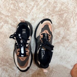 Puma Black and Cream Women's Sneakers